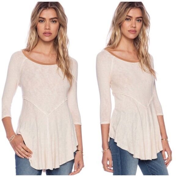 Revolve Free People Weekends Layering Tee Tea Combo - Picture 1 of 11